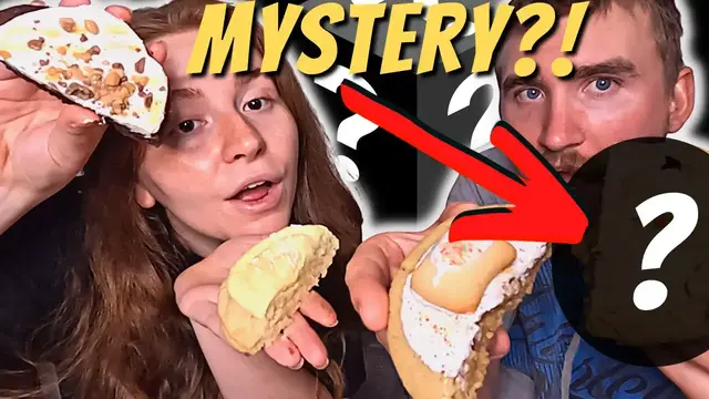 'Video thumbnail for Crumbl Cookies 4: MYSTERY FLAVOR, Strawberry Poptart, Lemon Cupcake, Toffee Cake Review!'
