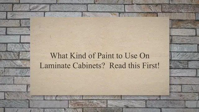 Video thumbnail for What Kind of Paint to Use on Laminate Cabinets?