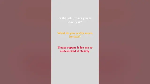 Video thumbnail for Ask for Clarification in English Part 5
