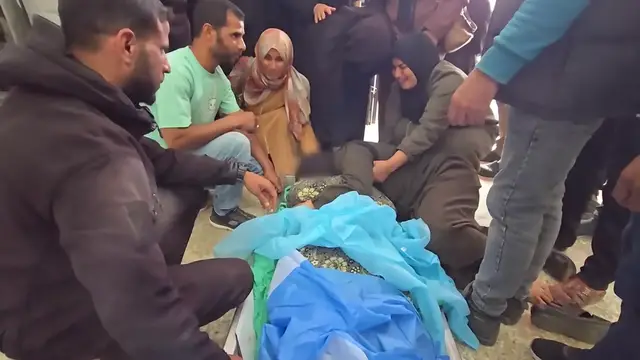 Video thumbnail for Funeral prayer held for Palestinian killed in Israeli attack in Deir Al-Balah.