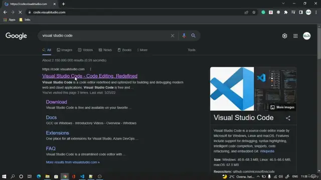 Video thumbnail for React Js Installing Visual Studio Code editor #2