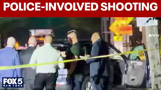 Video thumbnail for Long Island police shoot man who lunged at them with knife, officials say