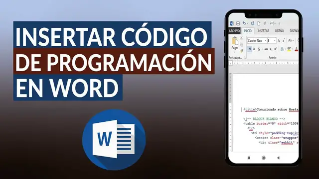 Video thumbnail for Cómo insertar código fuente de programación en un documento de WORD