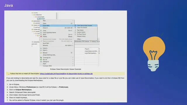 Video thumbnail for Java Decompiler Eclipse Plugin