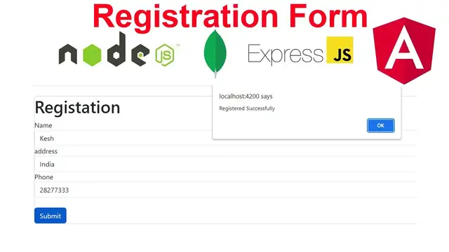 Video thumbnail for Registration Form using Node js Angular Mongodb