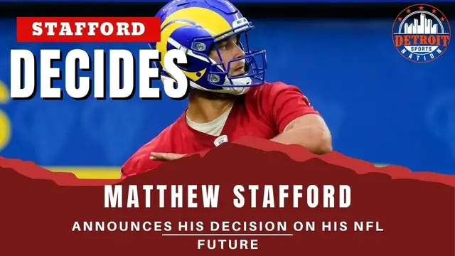 Video thumbnail for Matthew Stafford announces major decision on future in NFL
