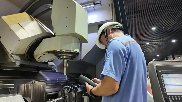 Video thumbnail for China: 70-year-old Chinese turbine company blows into future with AI production line.