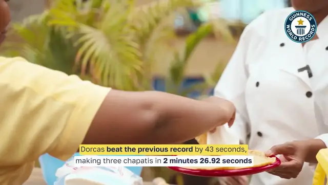 Video thumbnail for Fastest time to make three chapatis - 2 minutes 26.92 made by Dorcas Kwamboka