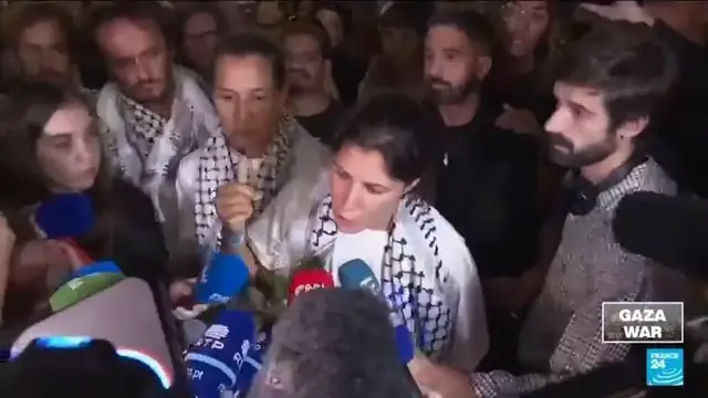 'Video thumbnail for Activists from Gaza flotilla denounce 'inhumane detention conditions' in Israel'