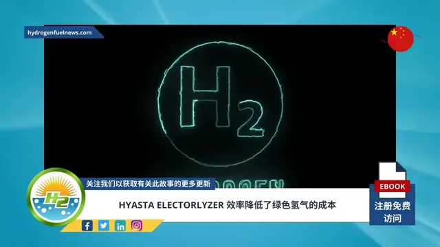 Video thumbnail for [Chinese] Cost of green hydrogen reduced by Hyasta electrolyzer efficiency
