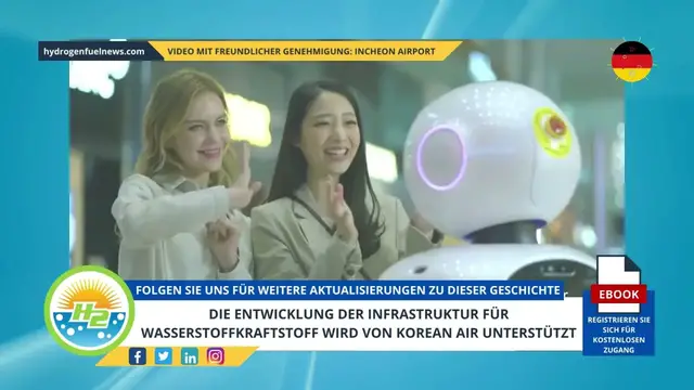 Video thumbnail for [German] Hydrogen fuel infrastructure development gets Korean Air’s support