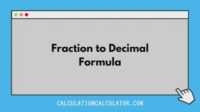 'Video thumbnail for Fraction to Decimal Formula'