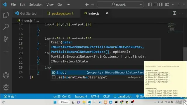 Video thumbnail for Brain.js Tutorial to Train Neural Networks with Data in Node.js Using Javascript