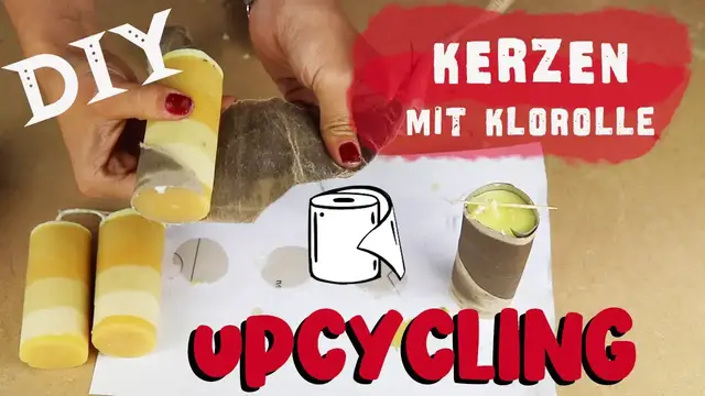 Video thumbnail for Upcycling Kerzen mit Klorollen basteln - Einfache Anleitung für bunte Kerzen aus Kerzenresten