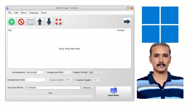 Video thumbnail for Batch Image Combiner: Combine Images Horizontally or Vertically