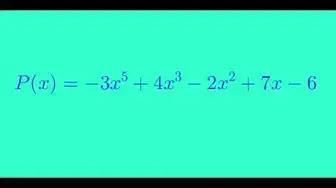 Video thumbnail for Use the Rational Root Theorem to Find the Zeros, Factor and sketch polynomials - Polynomials Part 1