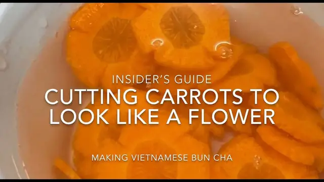 Video thumbnail for Cutting Your Carrots To Look Like A Flower - Making Vietnamese Bun Cha
