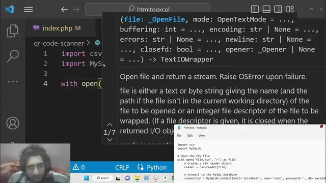 Video thumbnail for Python 3 Script to Import CSV File Data into MySQL Table in Command Line