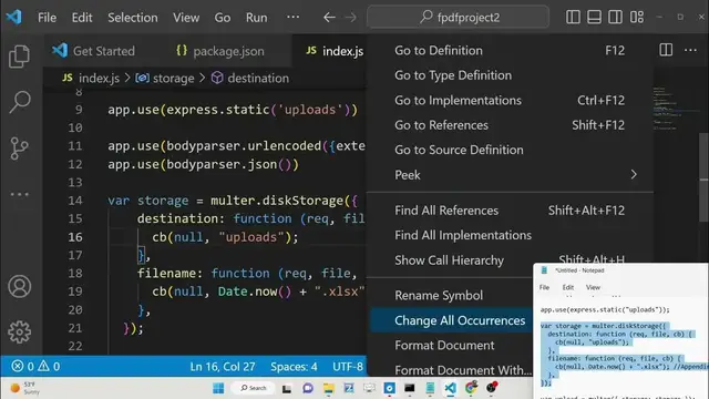 Video thumbnail for Node.js Express Project to Merge Multiple Excel Files into One in Browser Using xlsx Module in JS