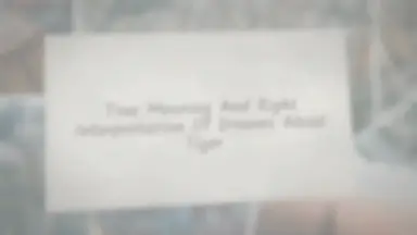 'Video thumbnail for True Meaning And Right Interpretation Of Dreams About Tiger'
