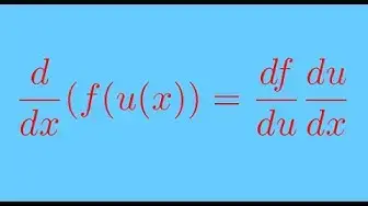 Video thumbnail for Use the chain  rule in differentiation  -  derivative of a function  -  part 5