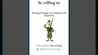 Video thumbnail for "Be willing to" meaning | Common English Idioms #shorts