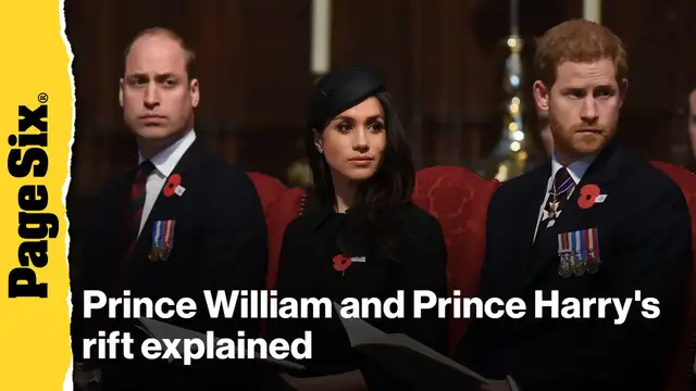 'Video thumbnail for Prince William and Prince Harry's rift explained – it's all about Meghan'