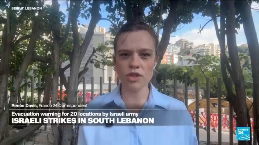 Video thumbnail for Lebanon reports strikes on south as Israel issues broad evacuation warnings