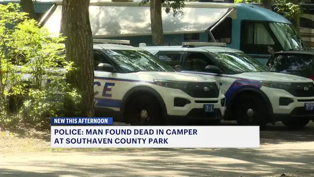 Video thumbnail for Suffolk County police investigating death of man found inside camper in Shirley