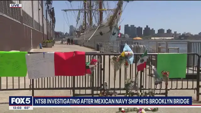 Video thumbnail for NTSB investigating the ship that crashed into the Brooklyn Bridge