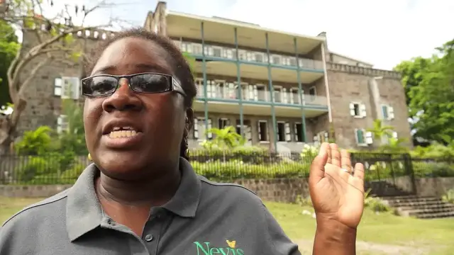 'Video thumbnail for American Travelers visit the Nevis Bath Hotel, Nevis, Caribbean'