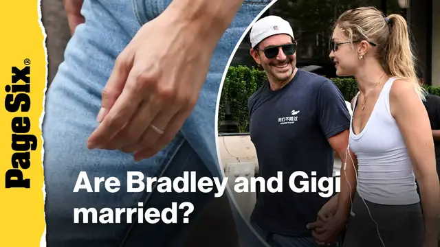Video thumbnail for Bradley Cooper and Gigi Hadid spark marriage rumors after stepping out with rings