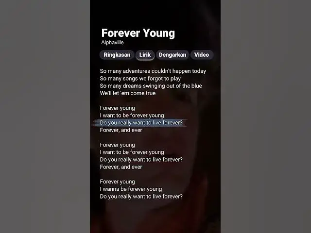 'Video thumbnail for Forever Young - Alphaville (Lyrics) #foreveryoung #alphaville #lyrics'