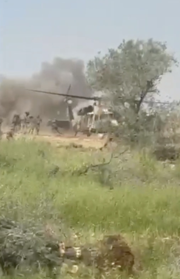 Video thumbnail for Drone explodes metres from Israeli rescue helicopter in southern Lebanon