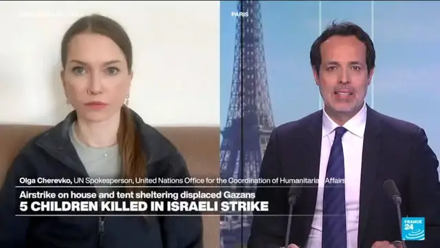 Video thumbnail for 5 children killed in Israeli airstrike on house and tent sheltering displaced people