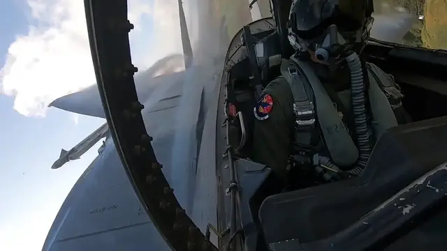 'Video thumbnail for F-15E Strike Eagle • Cockpit GoPro View Of WSO'