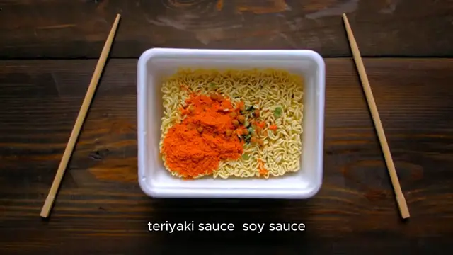 'Video thumbnail for Spicy teriyaki wonton noodles with crab meat recip'