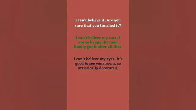 Video thumbnail for Different Ways of Expressing Surprise Part 1