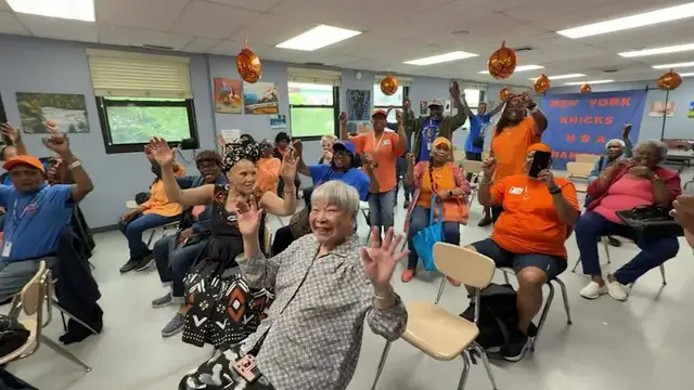 Video thumbnail for 'I didn't think I'd live to see it again': Seniors celebrate long-awaited Knicks win