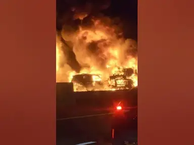 'Video thumbnail for Fiery Crash in Troy, TX'