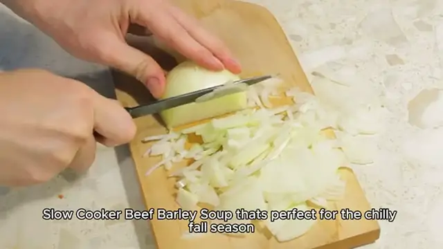 Video thumbnail for SlowCooker Beef Barley Soup