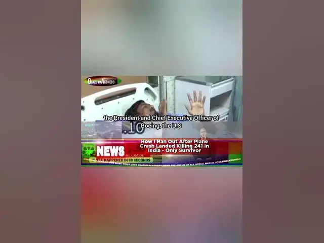 Video thumbnail for How I Ran Out After Plane Crash Landed Killing 241 In India - Only Survivor