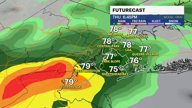 Video thumbnail for FLASH FLOOD WARNING in effect for Brooklyn as storms move through