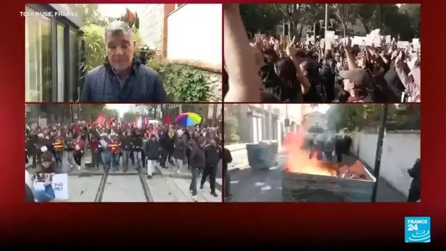 Video thumbnail for Fresh protests across France
