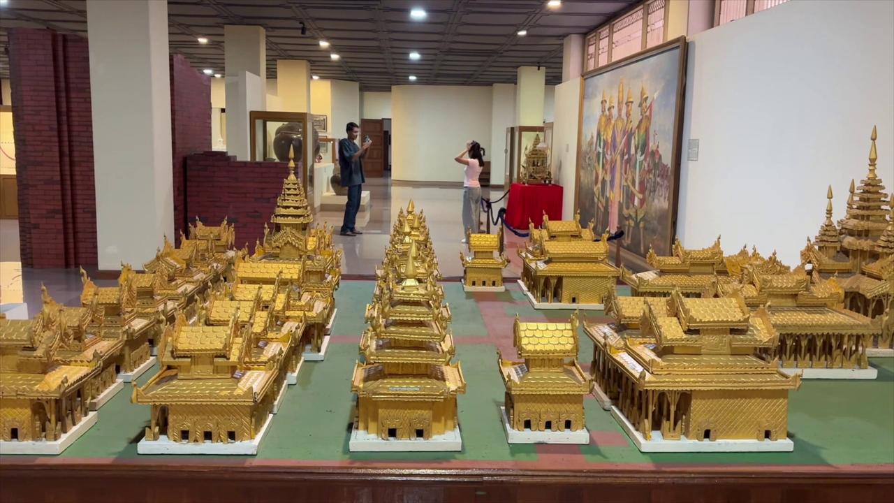 Video thumbnail for Myanmar: Museum visitors explore ancient heritage in Yangon.