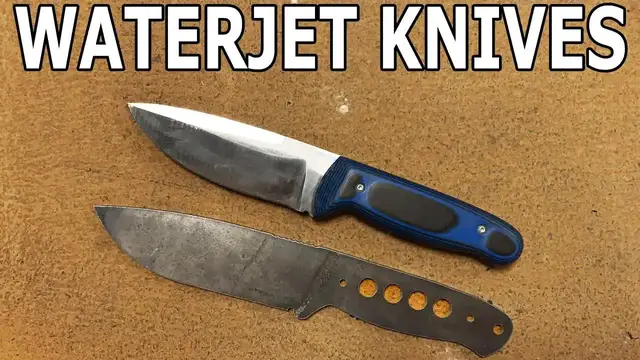Video thumbnail for Forged Knife Making: 1095 High Carbon Steel Water Jet Cutting