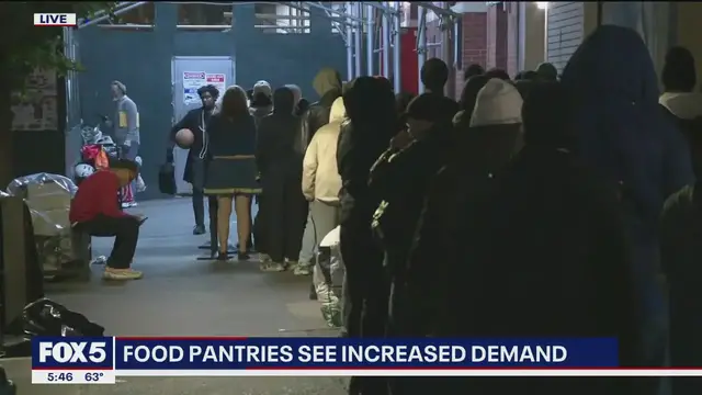'Video thumbnail for NYC food pantries seeing increased demand amidst gov. shutdown'