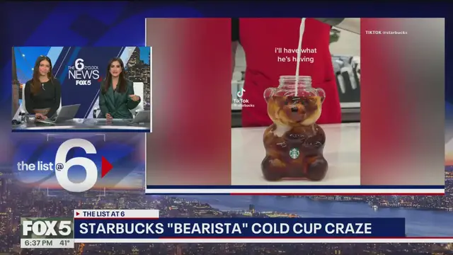 'Video thumbnail for Starbucks’ viral bear cup sparks frenzy, $90+ resales online'