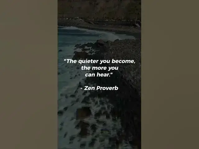 Video thumbnail for The quieter you become, the more you can hear...#zenquotes #cosmicguidance #shorts