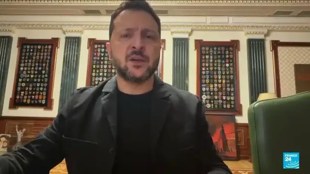 Video thumbnail for Ukraine reports Russian attacks with no warnings, Trump says US still sharing intel